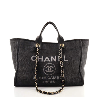 Chanel Deauville Tote Raffia Medium