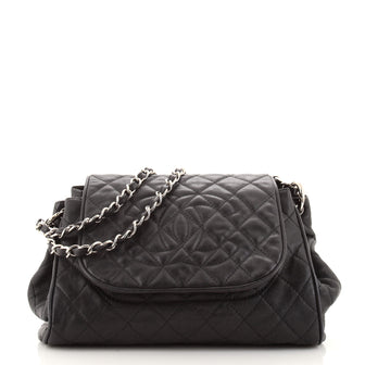 Chanel Timeless Accordion Flap Bag Quilted Caviar