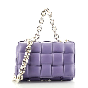 Bottega Veneta Cassette Chain Crossbody Bag Padded Maxi Intrecciato Leather