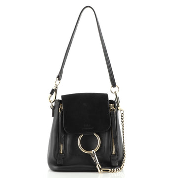 Chloe Faye Backpack Leather and Suede Mini