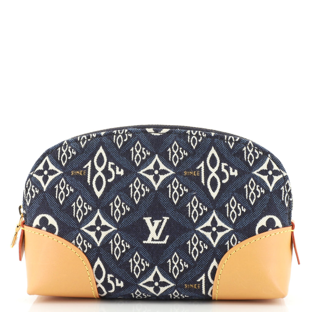 Louis Vuitton LV cosmetic pouch empreinte new Blue Leather ref.211310 -  Joli Closet