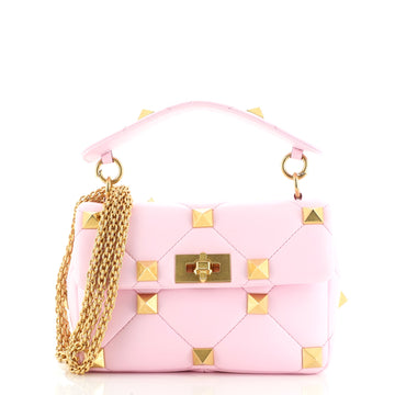 Valentino Roman Stud Flap Bag Quilted Leather Medium