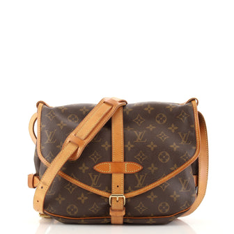 Louis Vuitton Saumur Handbag Monogram Canvas 30