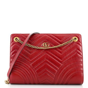 Gucci GG Marmont Accordion Shoulder Bag Matelasse Leather Medium