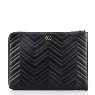 Gucci GG Marmont Portfolio Clutch Matelasse Leather