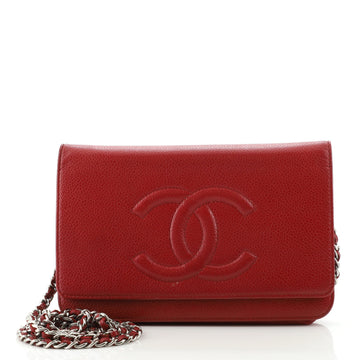 Chanel Timeless Wallet on Chain Caviar