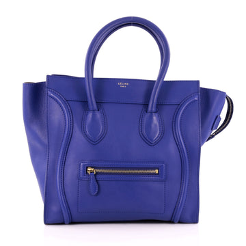 Celine Luggage Handbag Smooth Leather Mini