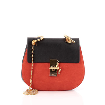 Chloe Drew Crossbody Bag Leather and Suede Medium