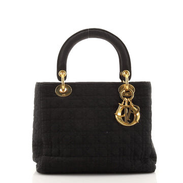 Christian Dior Vintage Lady Dior Bag Cannage Quilt Nylon Medium