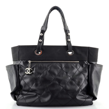 Chanel Biarritz Pocket Tote Quilted Coated Canvas Large