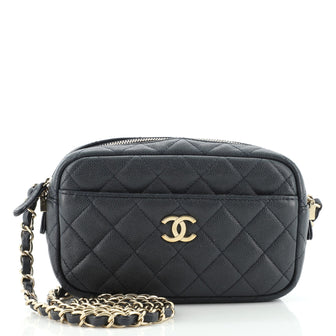 Chanel Camera Case Bag Quilted Caviar Mini