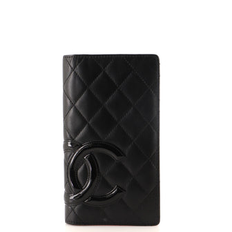 Chanel Cambon Bifold Wallet Quilted Lambskin Long