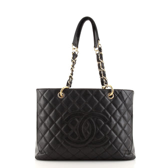 Chanel Timeless CC Shopping Tote Quilted Caviar Medium