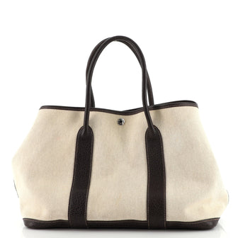 Hermes Garden Party Tote Toile and Leather 36