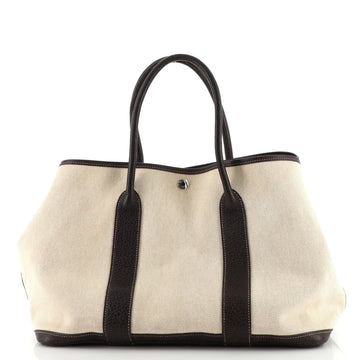 Hermes Garden Party Tote Toile and Leather 36