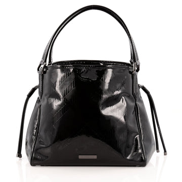 Burberry Bilmore Tote Embossed Patent Small