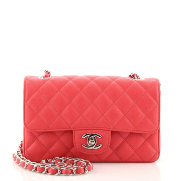 Chanel Classic Single Flap Bag Quilted Caviar Mini