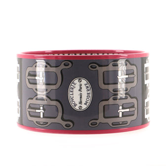 Hermes Bangle Bracelet Printed Enamel Extra Wide
