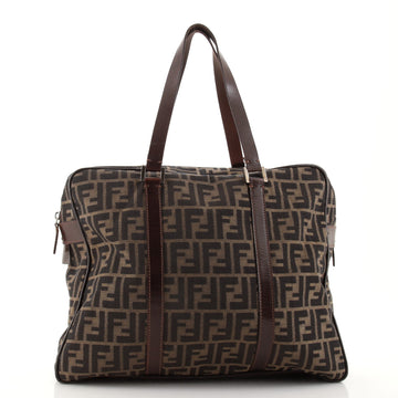 Fendi Vintage Zip Travel Tote Zucca Canvas Large