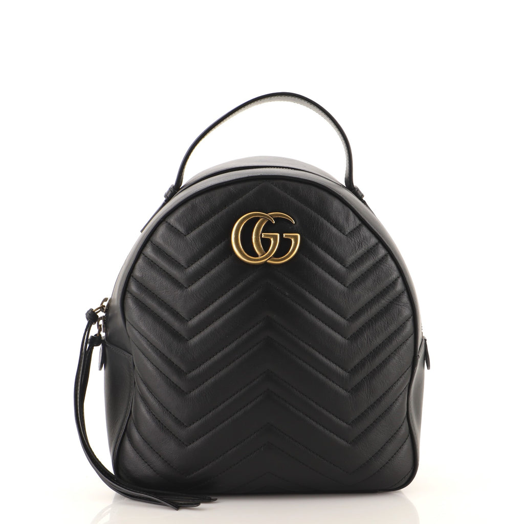 gucci mini backpack marmont Gucci GG Marmont Backpack Matelasse Leather Small 120495