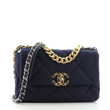 Chanel 19 Flap Bag Quilted Canvas Medium