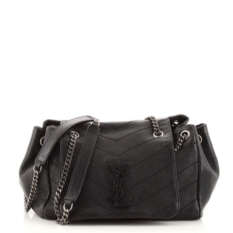 Saint Laurent Nolita Satchel Matelasse Chevron Leather Small
