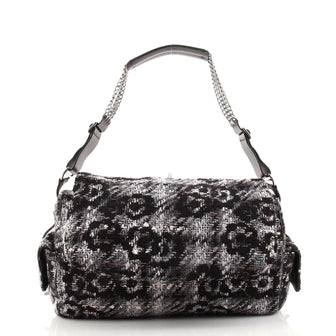 Chanel Camera Bag Camellia Tweed and Leather Small