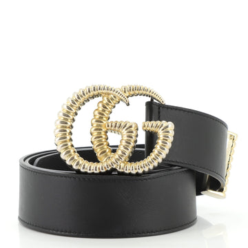 Gucci Torchon GG Marmont Belt Leather Wide