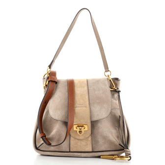 Chloe Lexa Crossbody Bag Suede Small