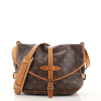 Louis Vuitton Saumur Handbag Monogram Canvas 30