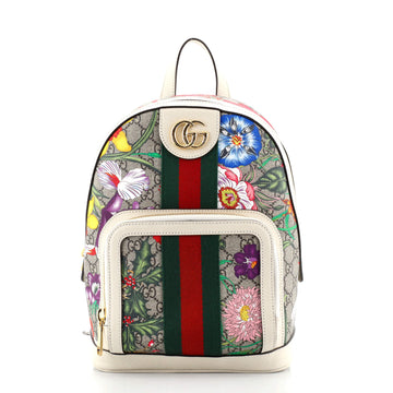Gucci Ophidia Backpack Flora GG Coated Canvas Small