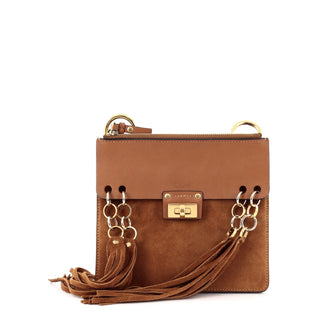 Chloe Jane Crossbody Bag Leather and Suede Small
