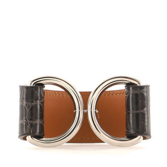 Hermes Romance Scarf Ring Crocodile