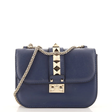 Valentino Glam Lock Shoulder Bag Leather Small