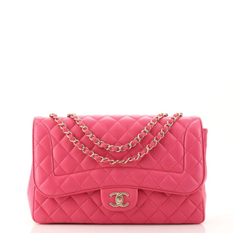 Chanel Mademoiselle Chic Flap Bag Quilted Lambskin Jumbo