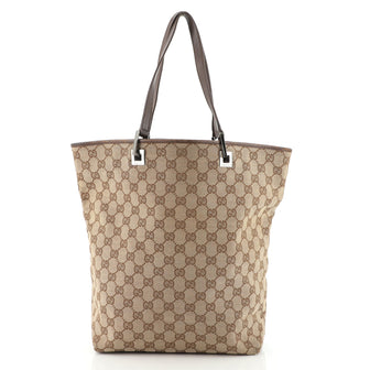 Gucci Vintage Bucket Shopping Tote GG Canvas Medium