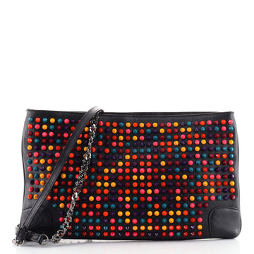 Christian Louboutin Loubiposh Clutch Spiked Leather