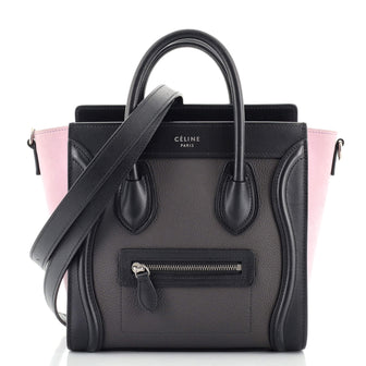 Celine Tricolor Luggage Bag Leather Nano