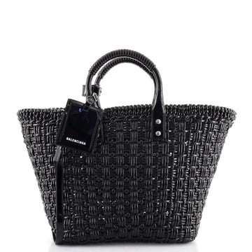 Balenciaga Bistro Panier Bag Woven Faux Leather Small