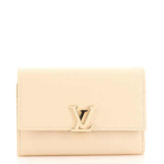Louis Vuitton Capucines Wallet, Beige, One Size