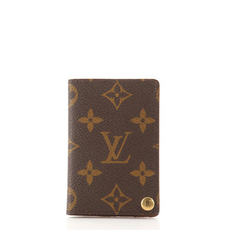 Louis Vuitton Porte Cartes Pression Card Case Monogram Canvas