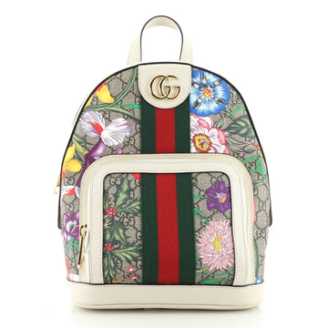 Gucci Ophidia Backpack Flora GG Coated Canvas Small