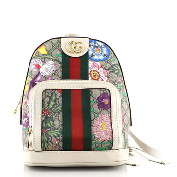 Gucci Ophidia Backpack Flora GG Coated Canvas Small