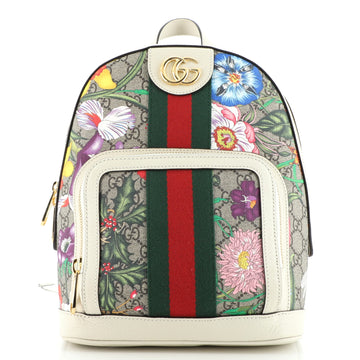 Gucci Ophidia Backpack Flora GG Coated Canvas Small