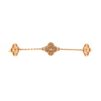 Van Cleef & Arpels Sweet Alhambra 6 Motifs Bracelet 18K Rose Gold