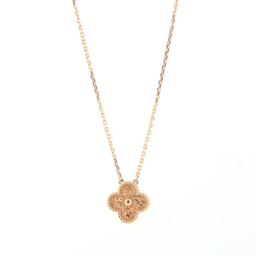 Van Cleef & Arpels Vintage Alhambra Pendant Necklace 18K Rose Gold