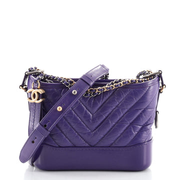 Chanel Gabrielle Hobo Chevron Aged Calfskin Small
