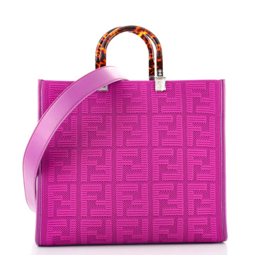 Fendi Sunshine Shopper Tote FF Fabric Medium