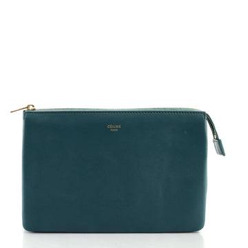 Celine Trio Zip Clutch Leather