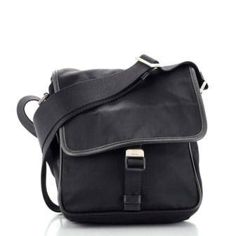 Prada Buckle Messenger Bag Tessuto Small